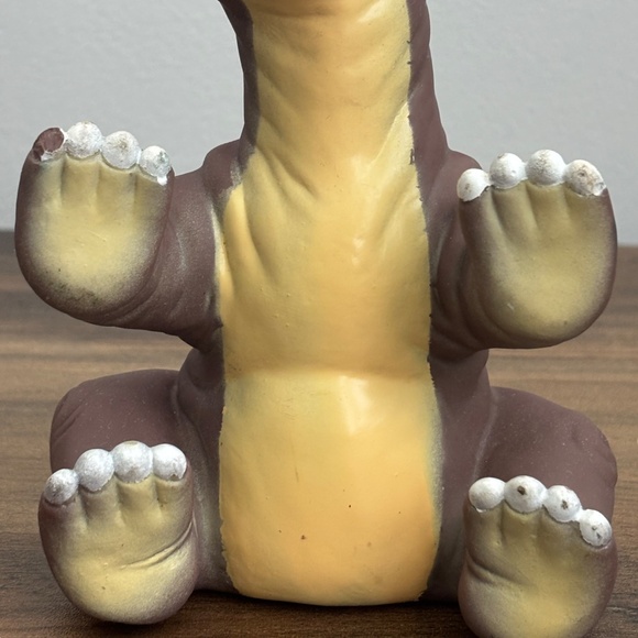 VINTAGE 1988 Land Before Time LITTLE FOOT Dinosaur Rubber Hand Puppet Pizza Hut - Picture 7 of 11